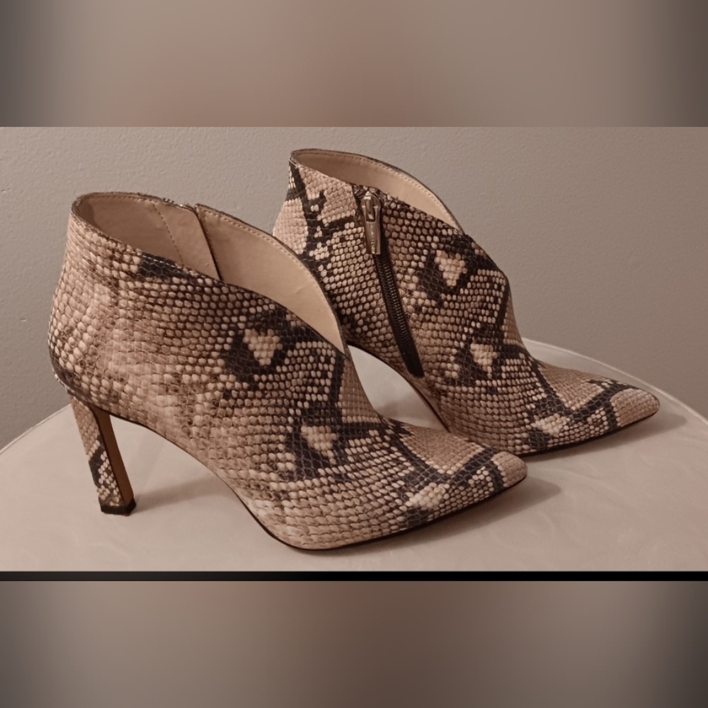 Vince Camuto Snakeskin Pattern Ankle Boots